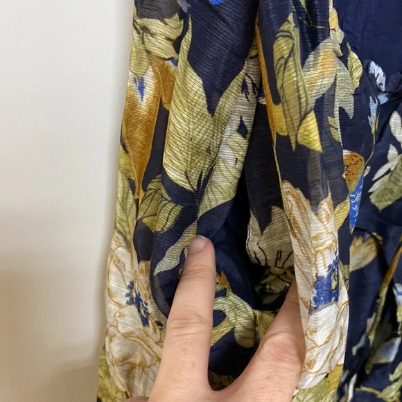 SIR the label Floral Dress in Navy and Yellow - Picture 5 of 14